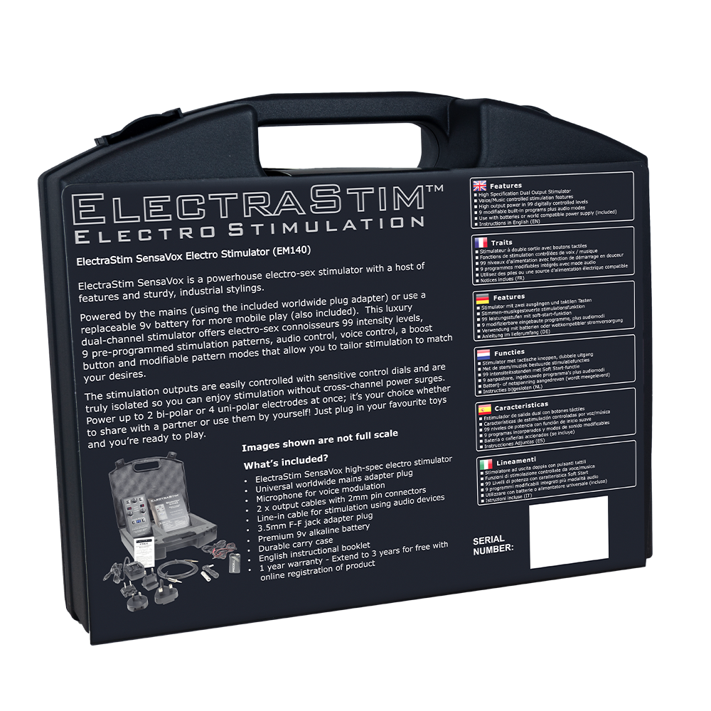 ElectraStim SensaVox Electro Sex Stimulator - EM140-Electro Sex Stimulators electro sex - estim USA- ElectraStim