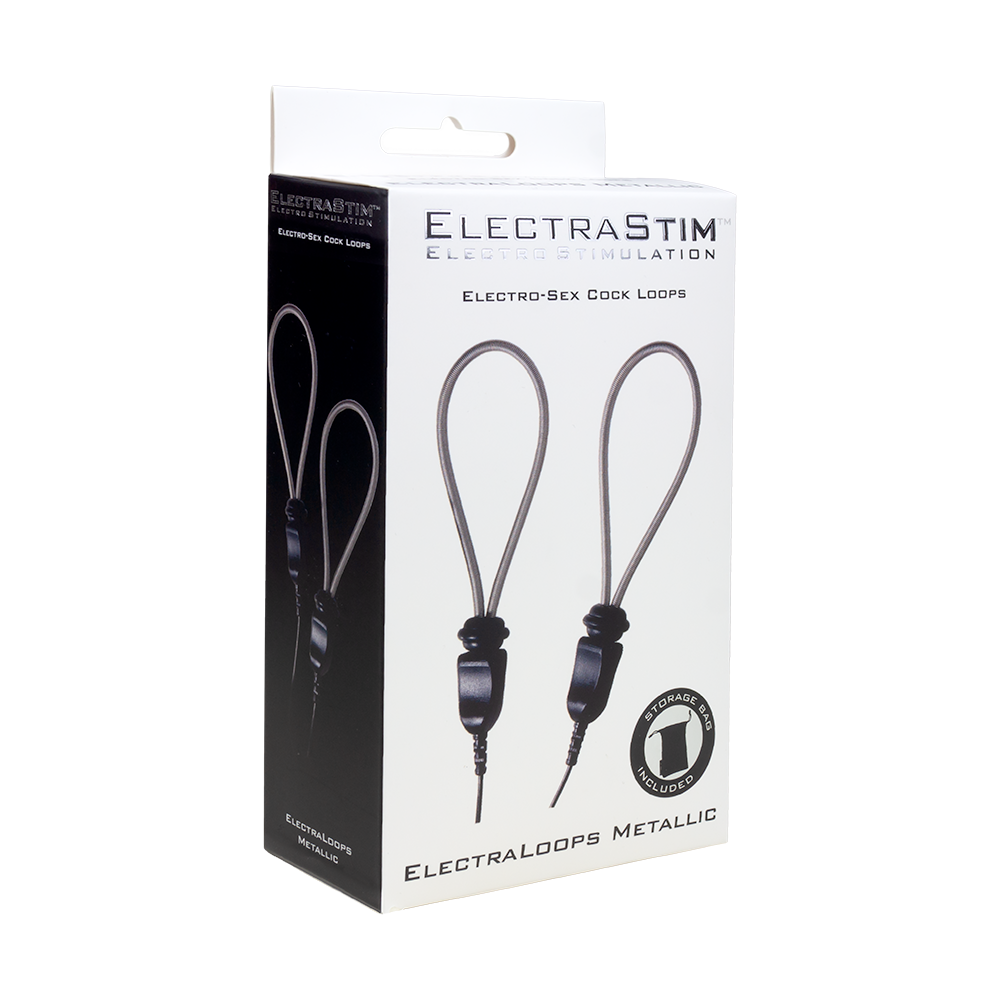 ElectraLoops Metallic Adjustable E-Stim Cock Rings-Cock Rings and Male Toys electro sex - estim USA- ElectraStim