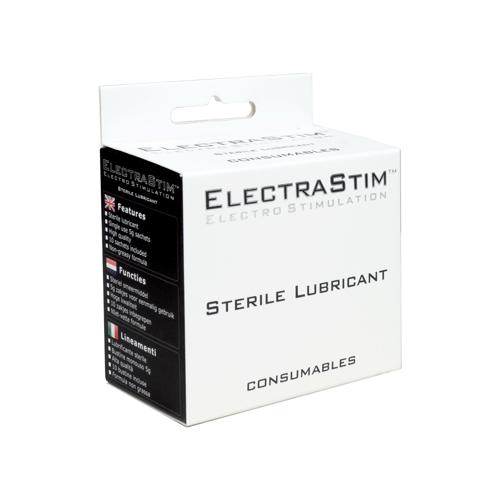 Sterile Lubricant Sachets (10)-Lubes, Gels and Cleaners electro sex - estim USA- ElectraStim