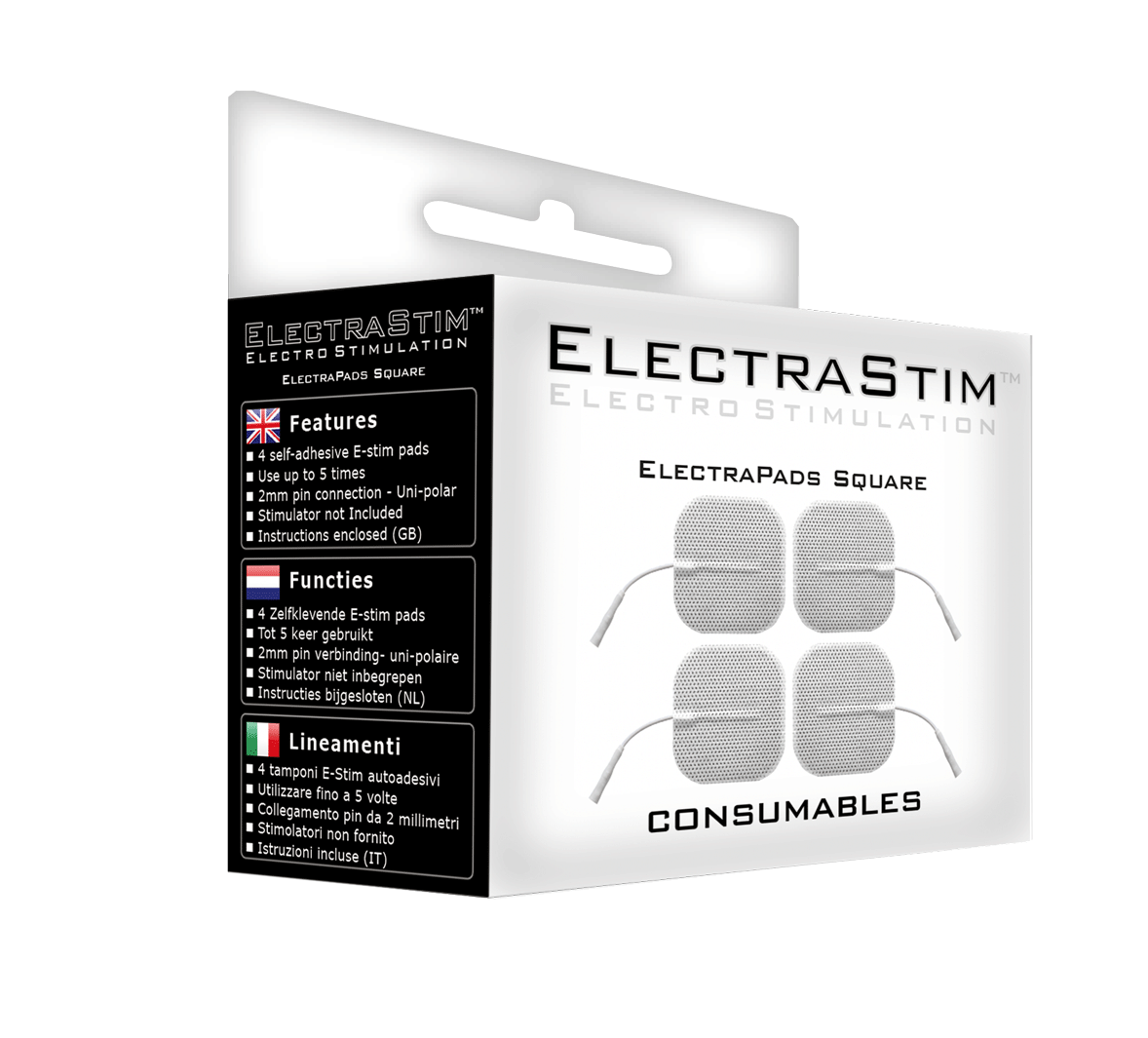Square Self-Adhesive ElectraPads (Multi-packs available)-Electro Conductive Pads electro sex - estim USA- ElectraStim