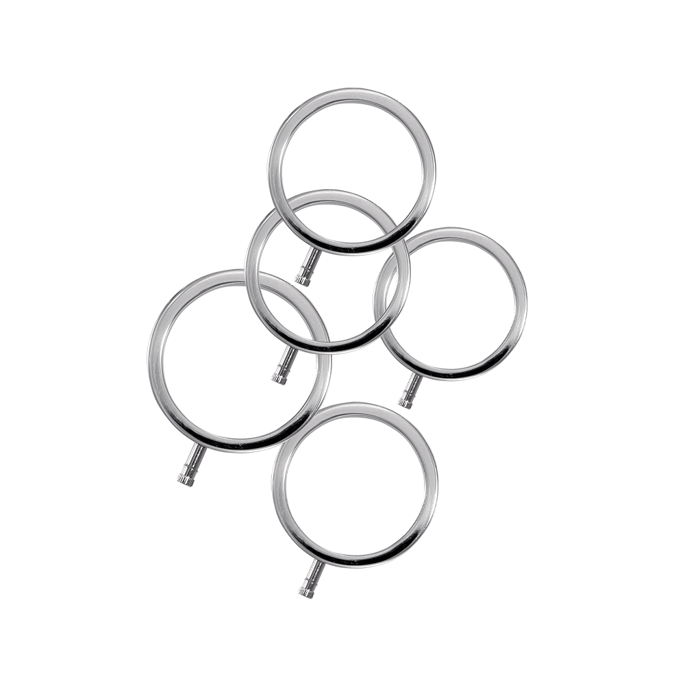 ElectraRings Solid Metal Cock Rings (5 pack)-Cock Rings and Male Toys electro sex - estim USA- ElectraStim