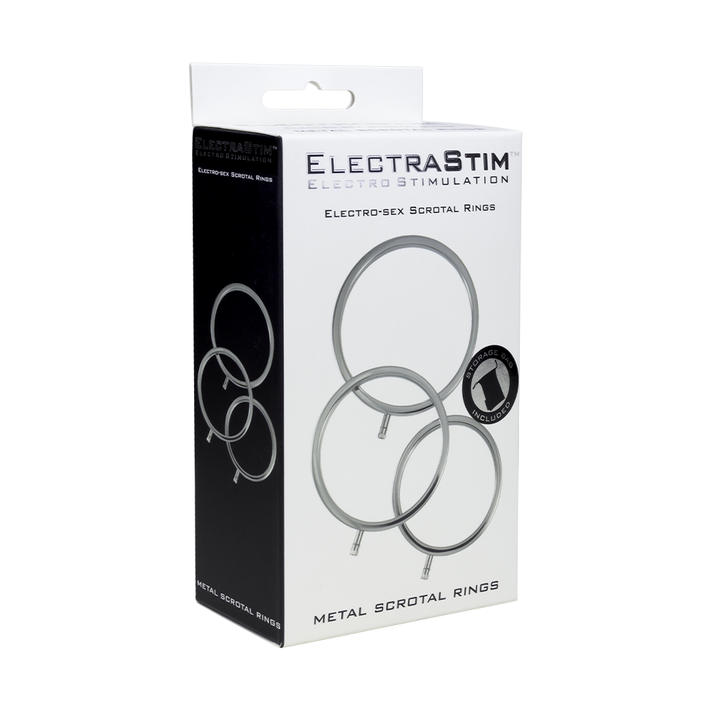 ElectraRings Solid Metal E-Stim Scrotal Rings (3 pack)-Cock Rings and Male Toys electro sex - estim USA- ElectraStim