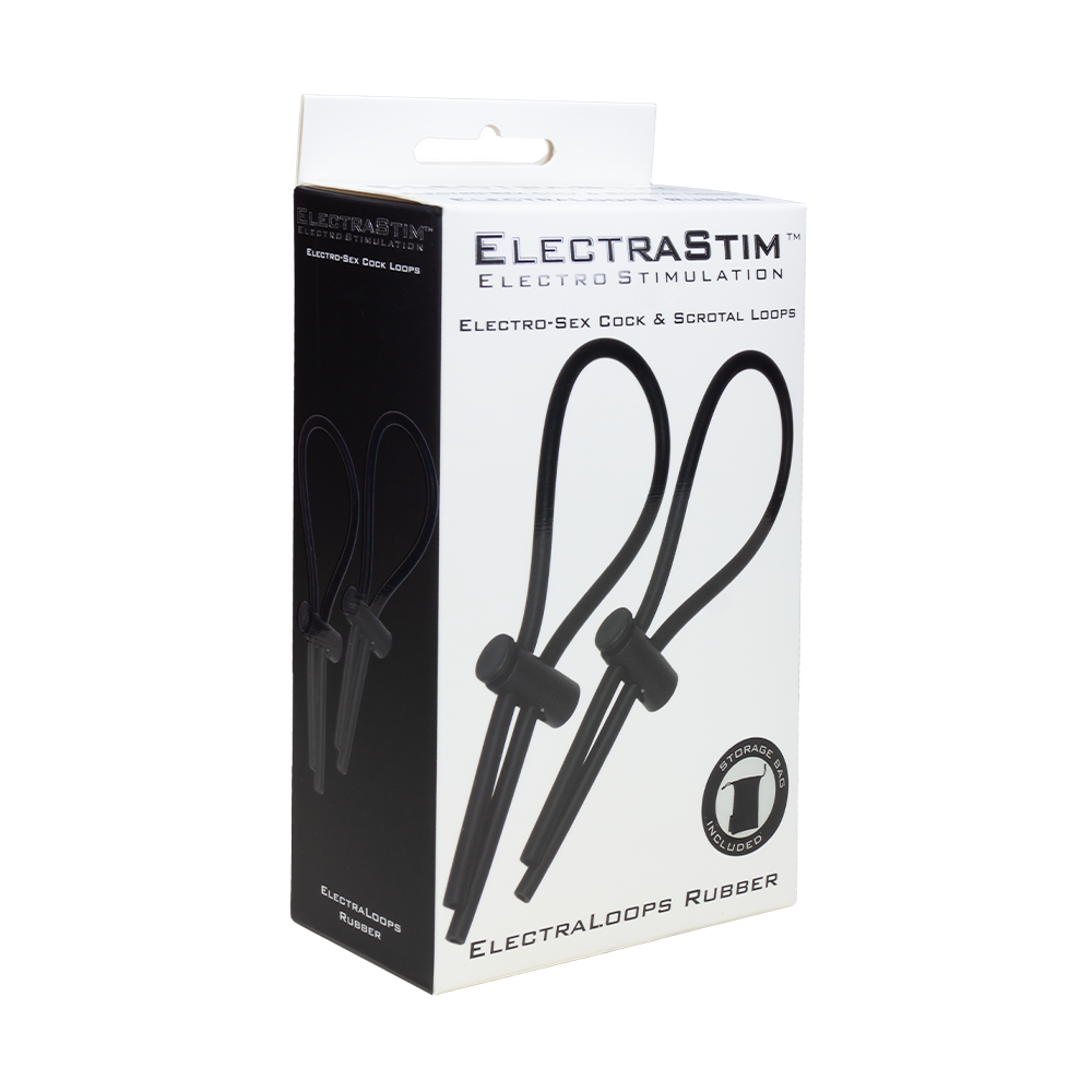 ElectraLoops Adjustable Rubber Electro Cock Rings-Cock Rings and Male Toys electro sex - estim USA- ElectraStim