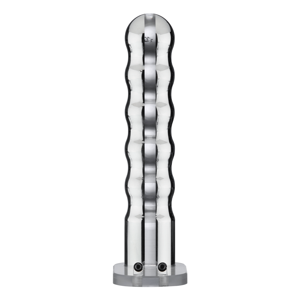 Wave Metal Strap-On Electro Dildo-Electro Strap On Dildos electro sex - estim USA- ElectraStim