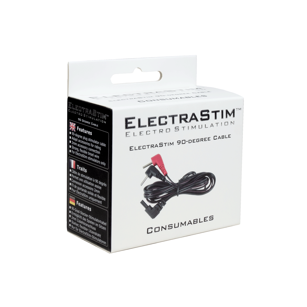ElectraStim 90-Degree Stimulator Cables- electro sex - estim USA- ElectraStim