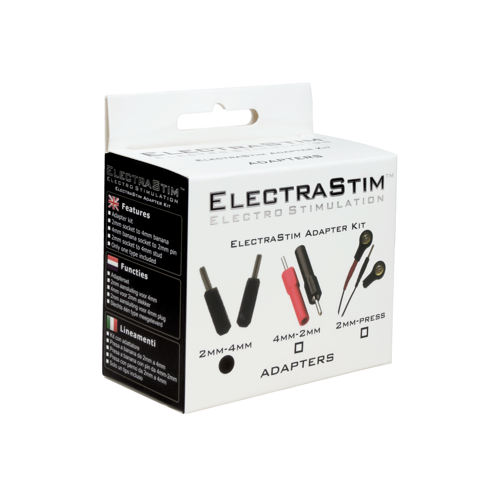 2mm Pin to 4mm E-Stim Banana Plug Adapter Kit (2 Pack)-Cables and Adapters electro sex - estim USA- ElectraStim