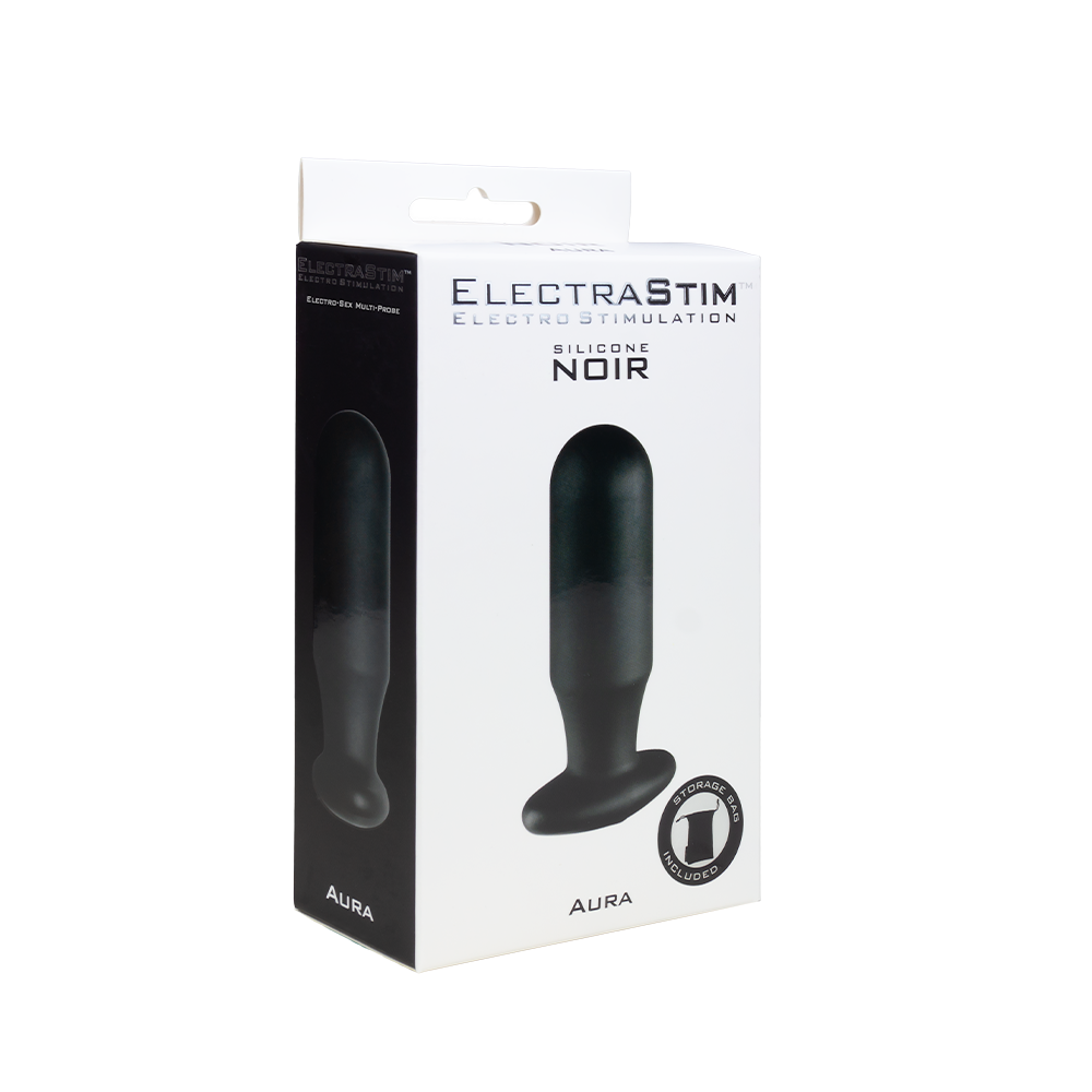 Silicone Noir Aura Multi-Probe Electrode- Vaginal & Anal-Silicone Noir electro sex - estim USA- ElectraStim