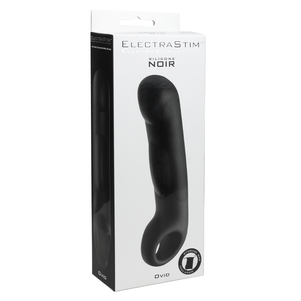 Silicone Noir Ovid Electro G-Spot Dildo-Silicone Noir electro sex - estim USA- ElectraStim