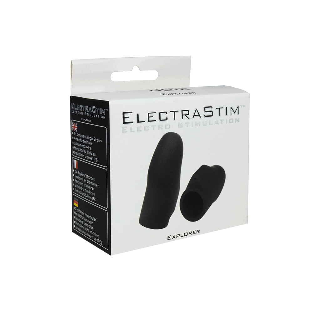 Silicone Noir 'Explorer' Electro Finger Sleeves-Silicone Noir electro sex - estim USA- ElectraStim