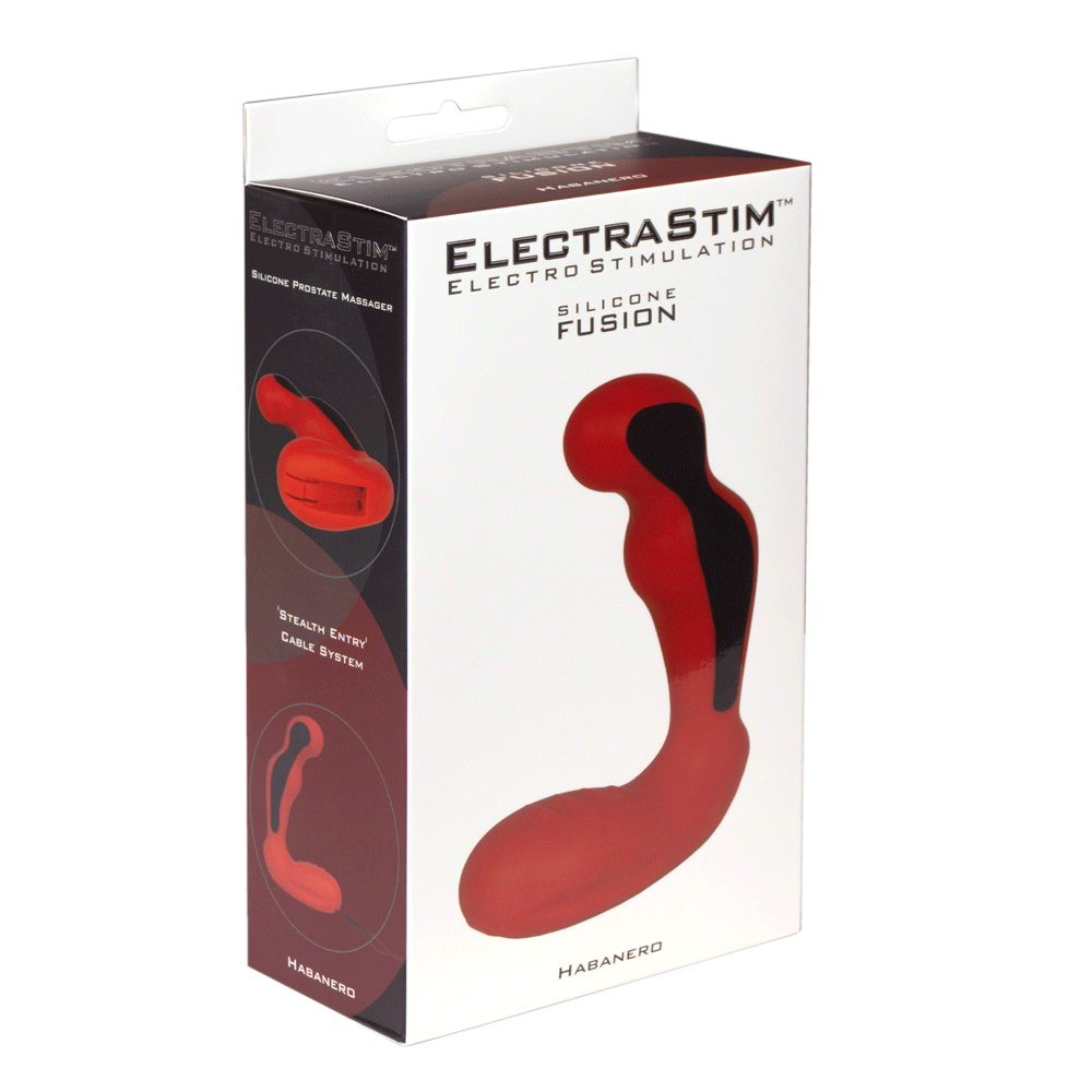 Silicone Fusion Habanero Electro Prostate Massager-Cock Rings and Male Toys electro sex - estim USA- ElectraStim