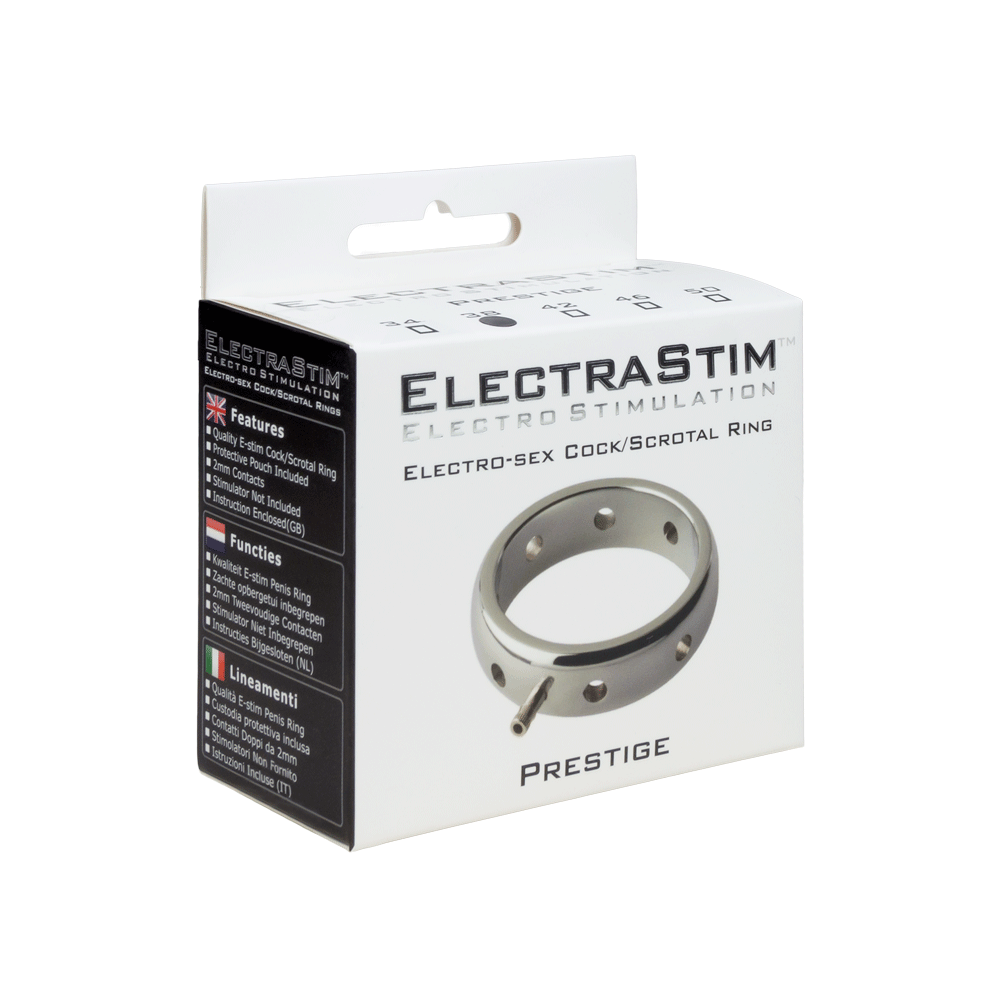 ElectraStim Prestige Metal Electro Cock Ring (Multiple Sizes)-Cock Rings and Male Toys electro sex - estim USA- ElectraStim