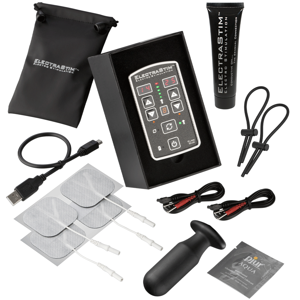 Flick Duo Dual Output Stimulator Multi-Pack - EM80-M-Electro Sex Stimulators electro sex - estim USA- ElectraStim